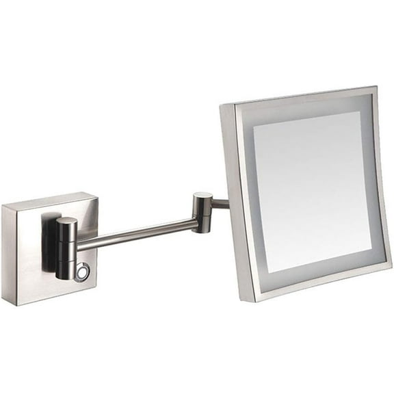 Wall Mounted Makeup Mirror 3X Magnification, 8 Inches, Extendable Arm, 4.3-Inch Extension,360 Degree Swivel Rotation