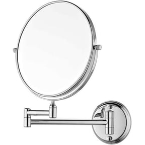 Wall-Mounted Makeup Mirror 8-inch Cosmetic Mirror Bathroom Mirror Wall Hanging Folding Double-Sided Metal Round