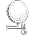Wall Mounted Makeup Mirror TwoSided 7X Magnification 360°Swivel