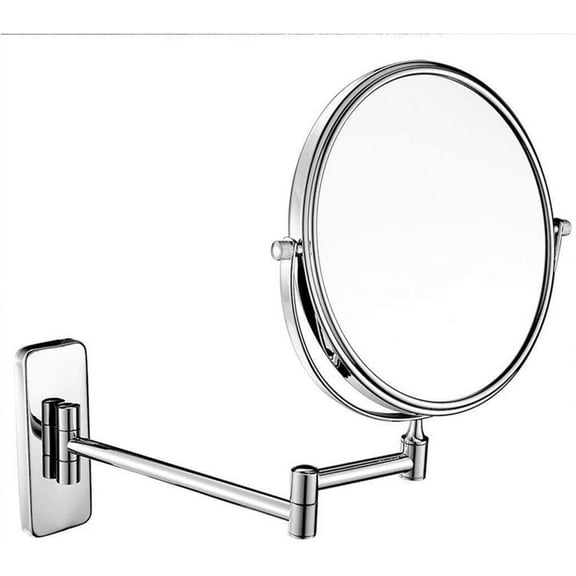 Wall-Mounted Makeup Mirror Wall-Mounted 8-inch Double-Sided Folding Vanity Mirror 10X Magnifying Bathroom Vanity Mirror