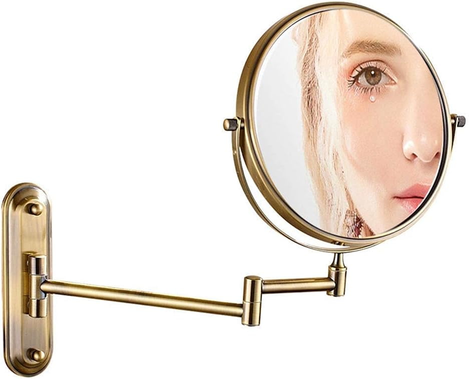Wall Mounted Makeup Mirror with Magnification,Double Sided Swivel