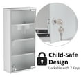 thumbnail image 1 of Wall Mounted Medicine Cabinet, Locking Wall Cabinet with 4 Tier Shelves, 1 of 5