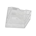thumbnail image 1 of Wall Mounted Mesh File Holder, Wall Mounted Bookshelf Rack, Shelf files Document Organizer, Newspaper A4 Information Rack, 3 Tier Magazine Rack Argent, 1 of 9