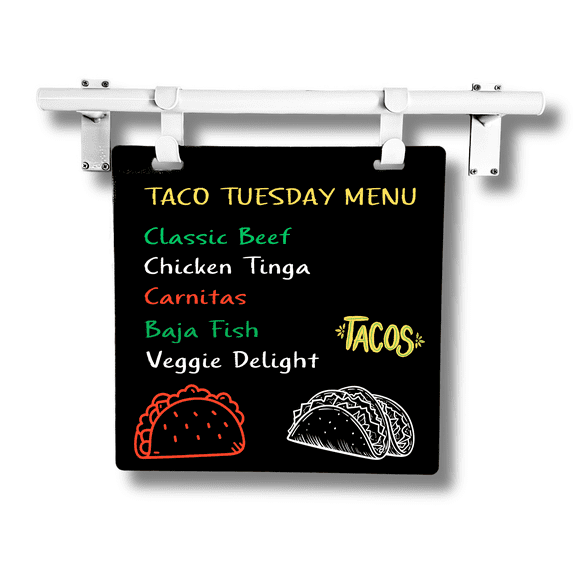 Price Menu Sign Wall Mounted Metal Hanging Menu Display Sign, Cafe Bar Business price ...