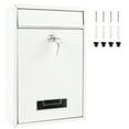 thumbnail image 1 of Wall Mounted Metal Mailbox with 2 Keys Weather Resistant Lockable Security Postbox Delivery Letter Box for School Office Outdoor, 1 of 8