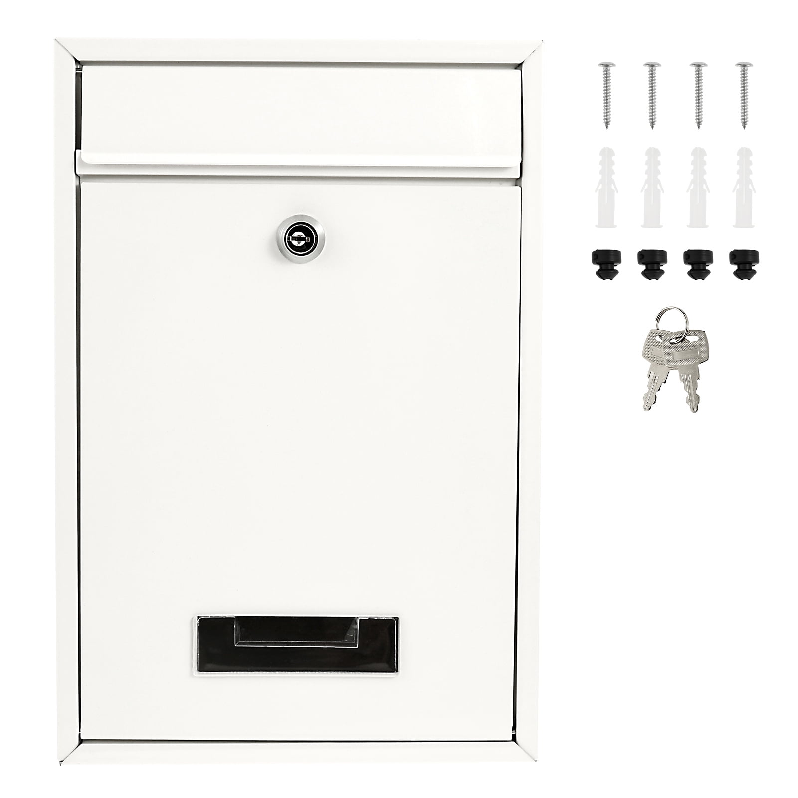 Wall Mounted Metal Mailbox with 2 Keys Weather Resistant Lockable ...