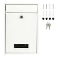 thumbnail image 1 of Wall Mounted Metal Mailbox with 2 Keys Weather Resistant Lockable Security Postbox Delivery Letter Box for School Office Outdoor, 1 of 11