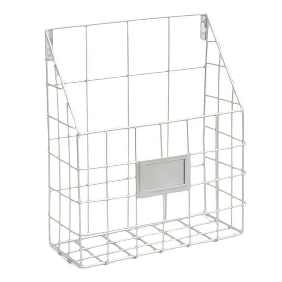 Wall-Mounted Metal Mesh Magazine Holder, 30x25x10cm (11.8x9.8x3.9in), Hanging File Organizer for Documents, Mail & Stationery