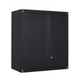 thumbnail image 1 of Wall Mounted Metal Storage Cabinet, Lockable Steel Storage Cabinets with 1 Adjustable Shelf, Black Wall Storage Cabinet with Locking Doors, Metal Filing Storage Cabinet for Kitchen, Bathroom, Garage, 1 of 9