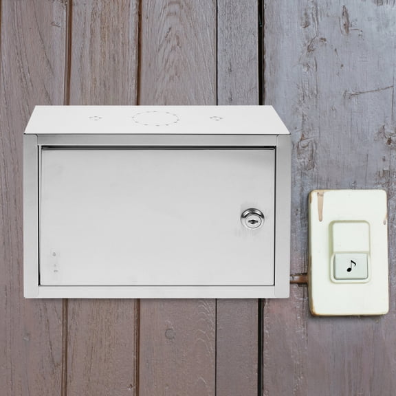 SEWCHICS Small Metal Lock Box Milk Box Silver Stainless Steel 1Pcs