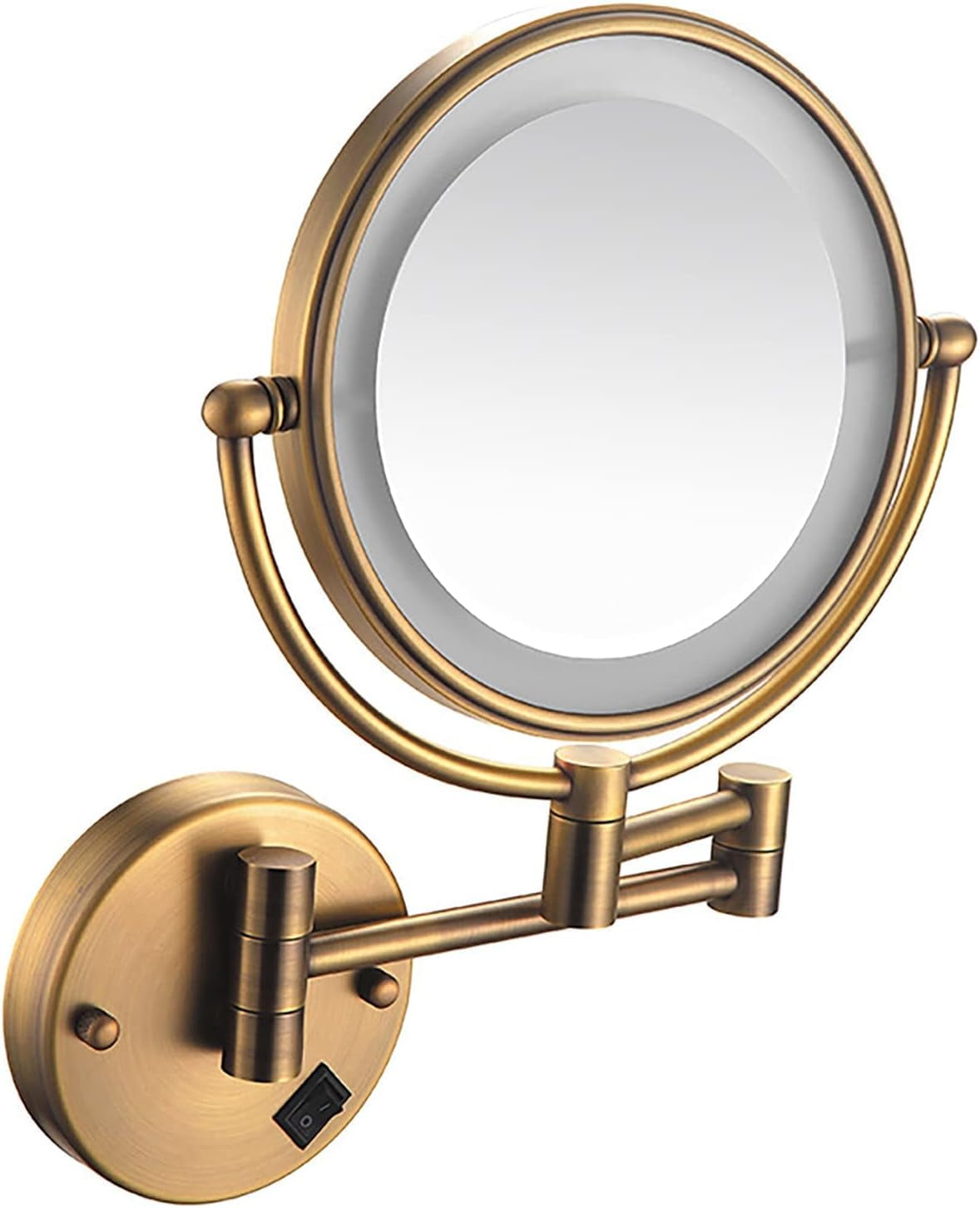 Wall Mounted Mirror, LED Magnifying Mirror, 5X Magnification, Wall ...