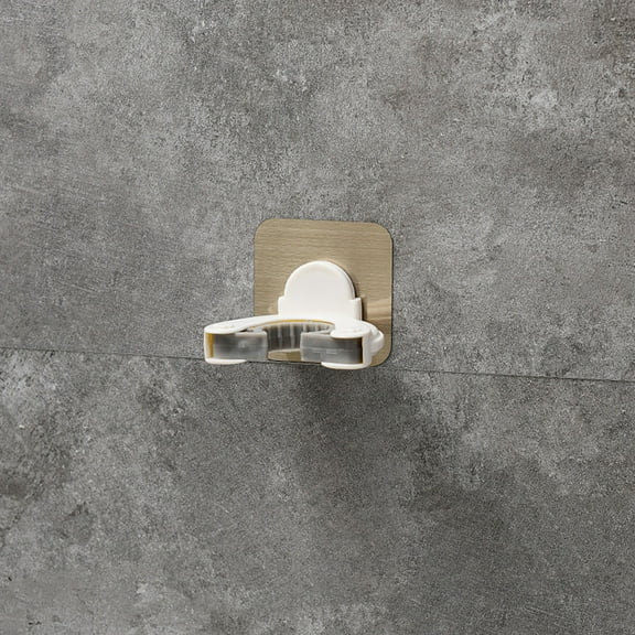 Wall-Mounted Mop Hook with Auto-Rolling Grip - 2-in-1 Storage Rack for Wet Mops, Cleaning Tools, Kitchen & Garage Organization, Holds Up to 7 lbs, White ABS Mount