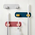 thumbnail image 1 of Wall Mounted Mop Organizer Holder Rack Self Sticking Brush Broom Hanger Hook Kit, 1 of 7