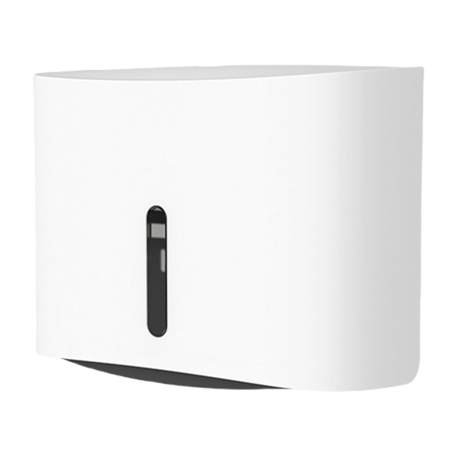 Modern ABS Wall Mounted Paper Towel Dispenser Tissue Holder Box with Lock for Bathrooms with Clear Fill Levels Window