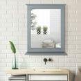 thumbnail image 1 of Wall-Mounted Multipurpose Vanity Mirror with Shelf-Gray, 1 of 5