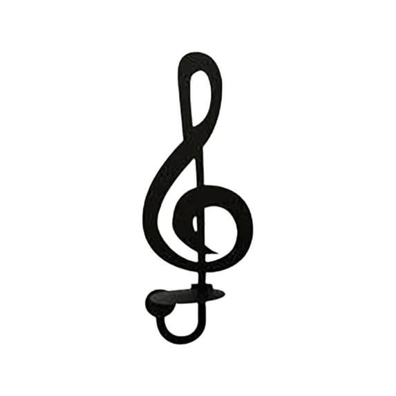 Wall Mounted Musical Note Candle Holder – Iron Candlelight Dinner Decor, Black Metal Candle Holder for Home Living Room, Christmas & Holiday Party Décor