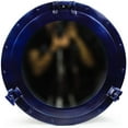 thumbnail image 1 of Wall Mounted Nautical Porthole Mirror & Windows | Maritime Accentual Premium Aluminum Home Decor | Nagina Internatioanl (30 Inches, Deep Blue), 1 of 4