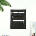 thumbnail image 1 of Wall Mounted Non-Woven Fabric File Organizer, 42.9x15.3in Hanging Document Storage Bag with Multiple Pockets, Portable Home Office Filing Solution, Gray/Black, 1 of 7