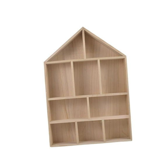Wall Mounted Organizer Rack Wooden Shadow Box Display Rack Hanging ...