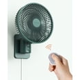 thumbnail image 1 of Wall Mounted Oscillating Fan with Remote and Timer,8.5 Inch Small RV Fan with 4 Speeds, 90° Oscillation, 120° Adjustable Tilt, 5.92 feet Wire, Quiet Corner Fans for Bedroom, Indoor Bathroom, 1 of 4