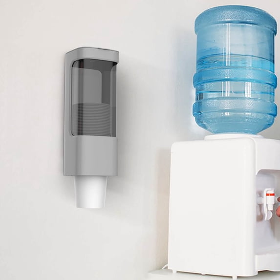 Wall Mounted Paper Cup Dispenser Pull Type • 3oz 5oz Small Disposable Cups • Bathroom Cup Dispenser for Home Office Gym • ABS Plastic Wall Mount