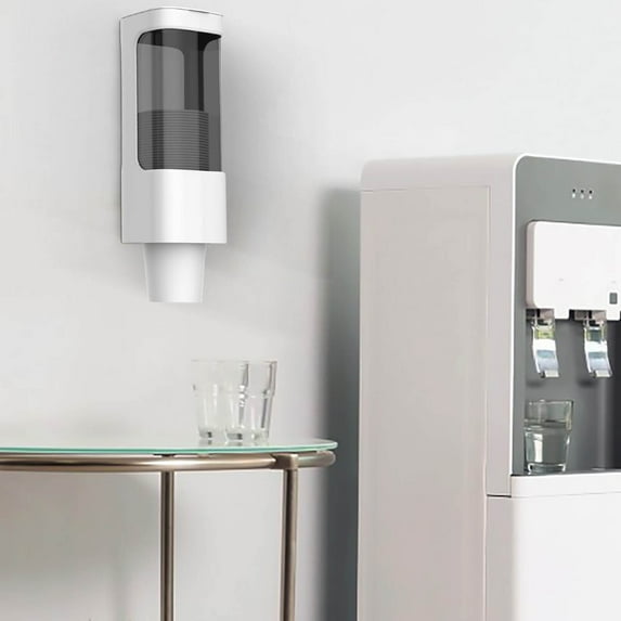 Wall Mounted Paper Cup Dispenser | Pull-Type for 3oz & 5oz Disposable Cups | ABS & PC Plastic | Holds 35-40 Cups | Home, Office, Gym, Restaurant Use