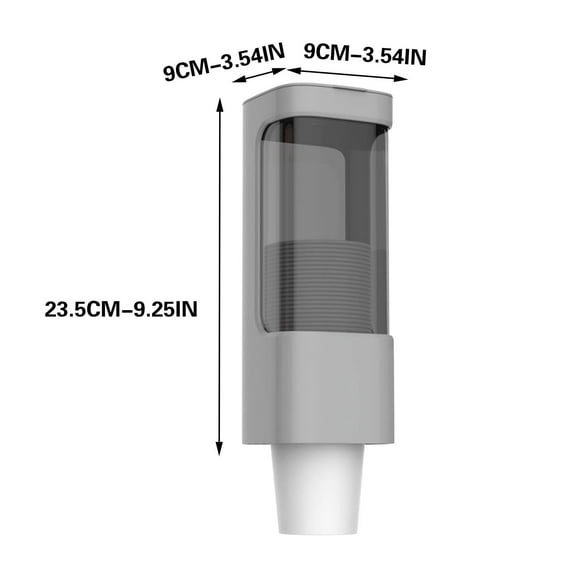 Wall Mounted Paper Cup Dispenser | Pull-Type for 3oz & 5oz Disposable Cups | ABS & PC Plastic | Holds 35-40 Cups | Home, Office, Gym, Restaurant Use