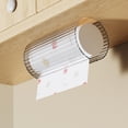 thumbnail image 1 of Wall Mounted Paper Towel Holder, No Drill Adhesive Dispenser, PET Material Storage Organizer for Kitchen Bathroom Countertop, Space Saving Utility Box - Clear, 1 of 3