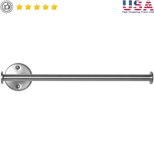 Wall Mounted Paper Towel Holder Easy Install Kitchen Bathroom Space Saver New