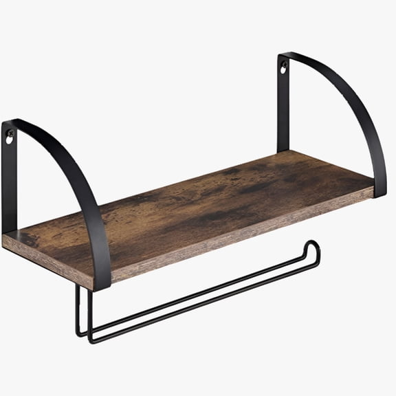 Oumilen Wall Mounted Paper Towel Holder with Shelf for Kitchen, Bathroom, Bronze
