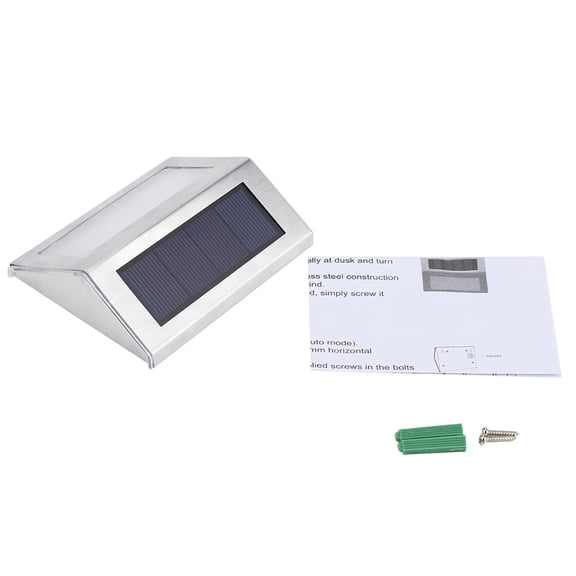 Wall-Mounted Pathway Garden Lamp, Cold White Energy-Efficient Solar LED Night Light