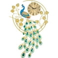 thumbnail image 1 of Wall-Mounted Pendulum Clock,Modern Silent Luxury Crystal Wall Peacock Shaped Clock for Living Room Bedroom Office Home Decor (Style 3), 1 of 7
