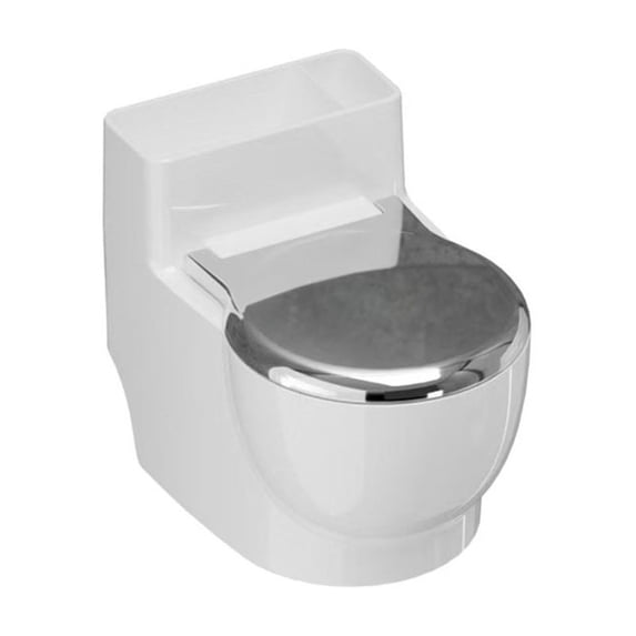 Wall Mounted Pet Water Fountain, Toilet Shaped Cat Water Dispenser with Lid, Stainless Steel Bowl Automatic Waterer, Fun Pet Drinking Fountain