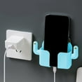 thumbnail image 1 of Slmotuaess Wall Mounted Phone Charging Holder with Storage Shelf for Remote Controls and Small Items, 1 of 6