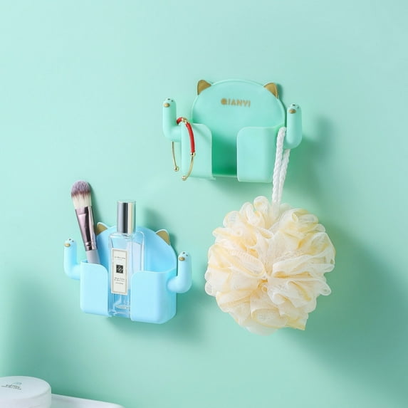 Slmotuaess Wall Mounted Phone Charging Holder with Storage Shelf for Remote Controls and Small Items