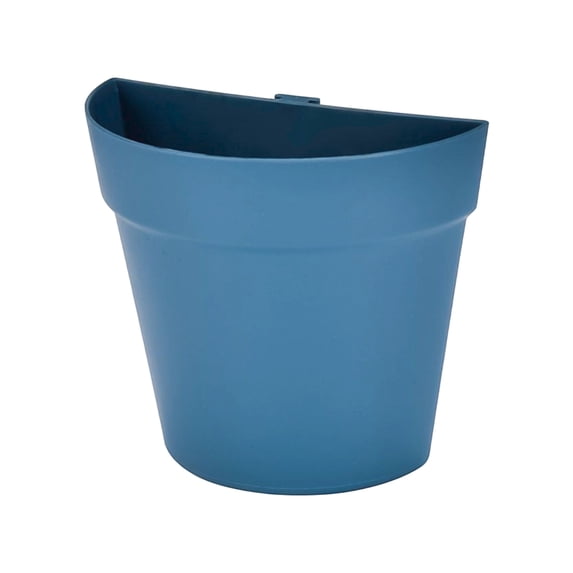 Wall Mounted Plant Holder Blue Plastic Planter for Indoor Wall Planter and Outdoor Wall Planter Use