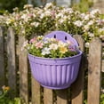 thumbnail image 1 of Wall Mounted Planter With Drainage Hole, Indoor Outdoor Hanging Flower Pot, Breathable Plant Container, Sturdy Pot for Balcony Terrace Greenery Decoration, 1 of 6
