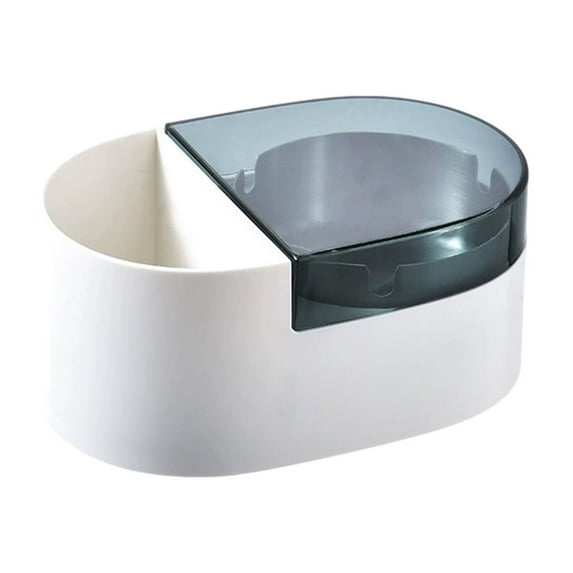 Wall Mounted Plastic Ashtray with Lid - Versatile Organizer for Home & Outdoor Use, Stainless Steel Base, Easy to Clean, Lightweight 120g