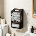 thumbnail image 1 of Wall Mounted Plastic Bag Organizer, Extra Large 2 In 1 Grocery Bag Dispenser With Trash Roll Holder, Adhesive Hanging Storage Container For Kitchen Cabinet Door Space Saving Organization, 1 of 6