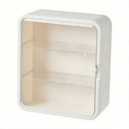 Wall Mounted Plastic Display Case for Collectibles Action Figures With Adjustable Shelves Clear Storage Organizers