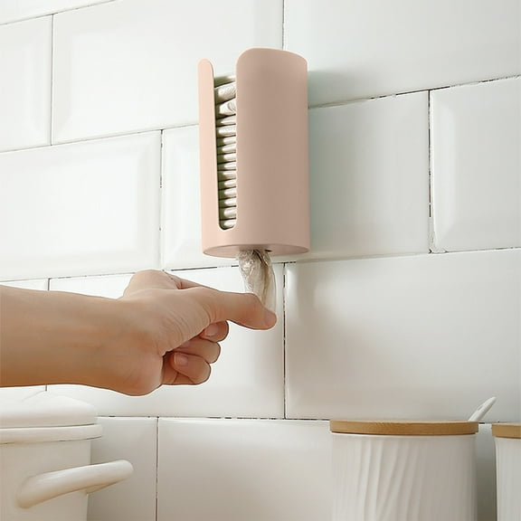 Wall-Mounted Plastic Garbage Bag Storage Box, Removable Punch-Free Organizer for Kitchen, Home & School, Space-Saving, Multi-Color Options