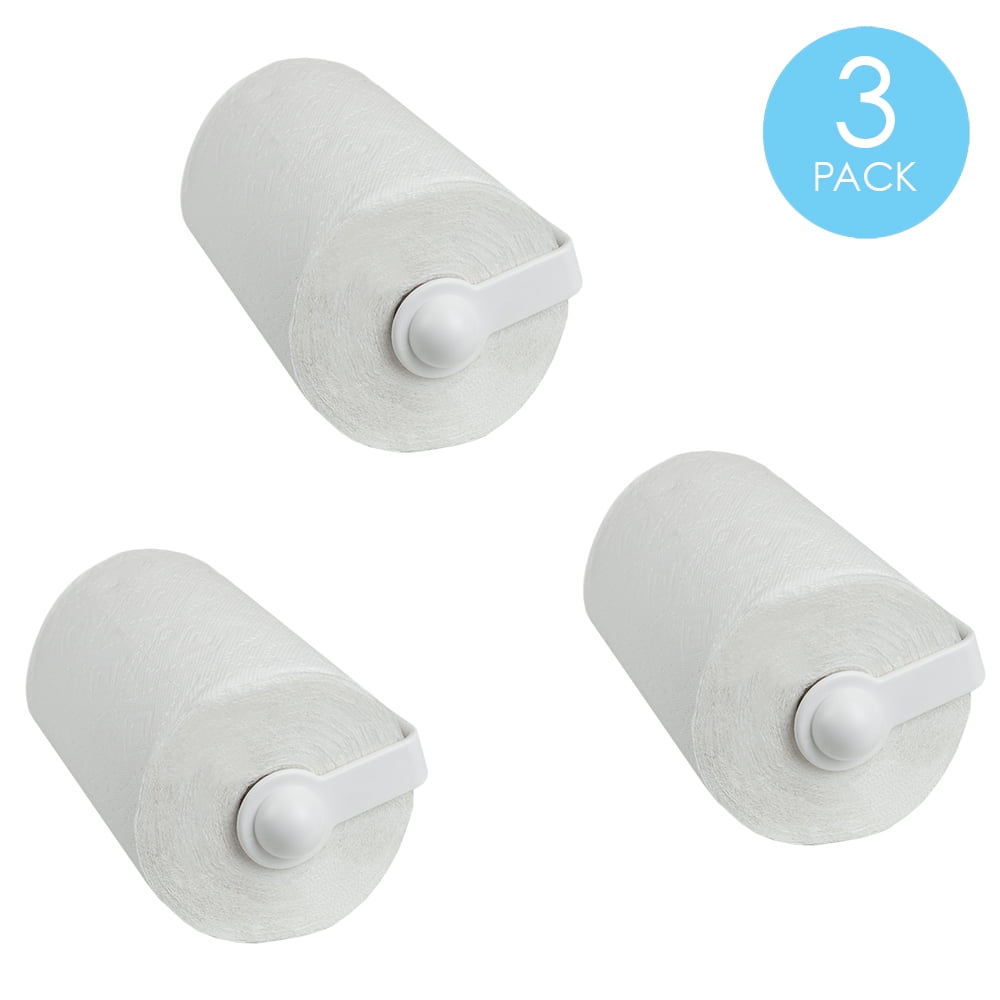 Paper Towel Holder, Wall-Mount, White Plastic