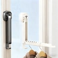 thumbnail image 1 of Wall-Mounted Plastic Suction Cup Storage Rack - Foldable & Retractable Organizer for Towels/Clothes, Perfect for Bathroom/Laundry Room, Space-Saving Portable Shelf for Home Use, 14*11*3in, White, 1 of 7