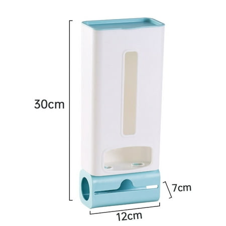 Wall-Mounted Plastic Trash Bag Reusable Garbage Bag Storage Box Organizer Holder