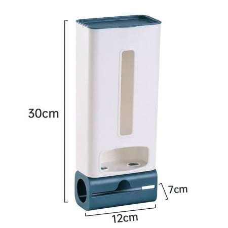 Wall-Mounted Plastic Trash Bag Reusable Garbage Bag Storage Box Organizer Holder