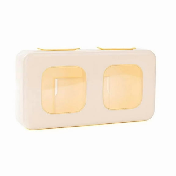 Wall-Mounted Plastic Wrap Storage Box with Soft Rubber Top, Transparent Grid Design for Easy Visibility and Access A