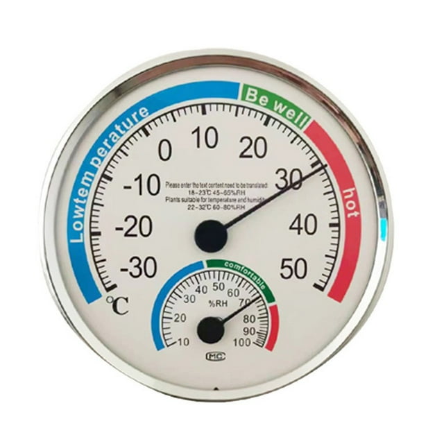 Wall Mounted Pointer Thermometer 2in1 Analog Temperature and Hygrometer ...