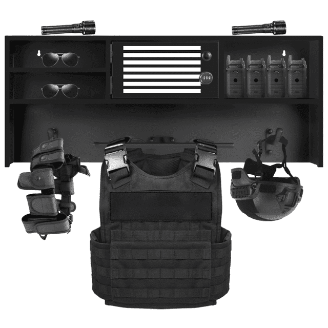 Wall Mounted Police Gear Rack, Plate Carrier Hanger with Hooks, Body ...