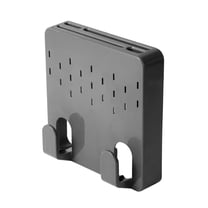 Wall Mounted Pot Lid Rack With Knife Holder,Plastic No Drill Cutting Board Shelf,Wall Mounted Knife Holder,Self-Adhesive Plastic Knife Storage,Kitchen Utensil Organizers,(Black,7.78x3.14x8.18 in)