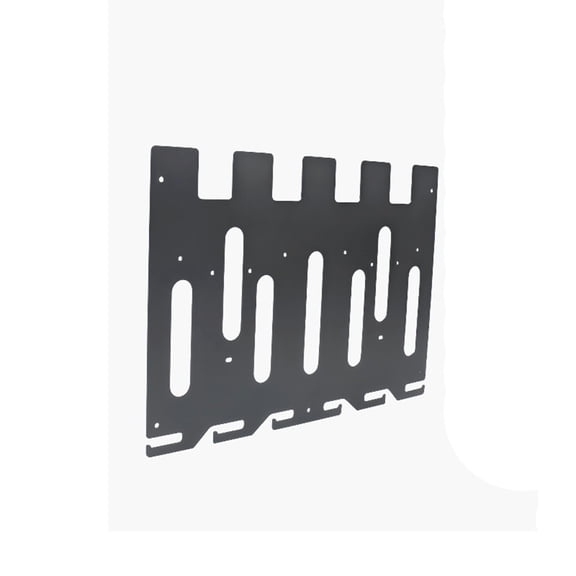 Wall-Mounted For Power Tool Organizer: Heavy Duty Steel Storage Rack For 18V Batteries, Chargers & Tools, Anti-Slip Garage Workshop Bracket With Pre-Drilled Holes, Black